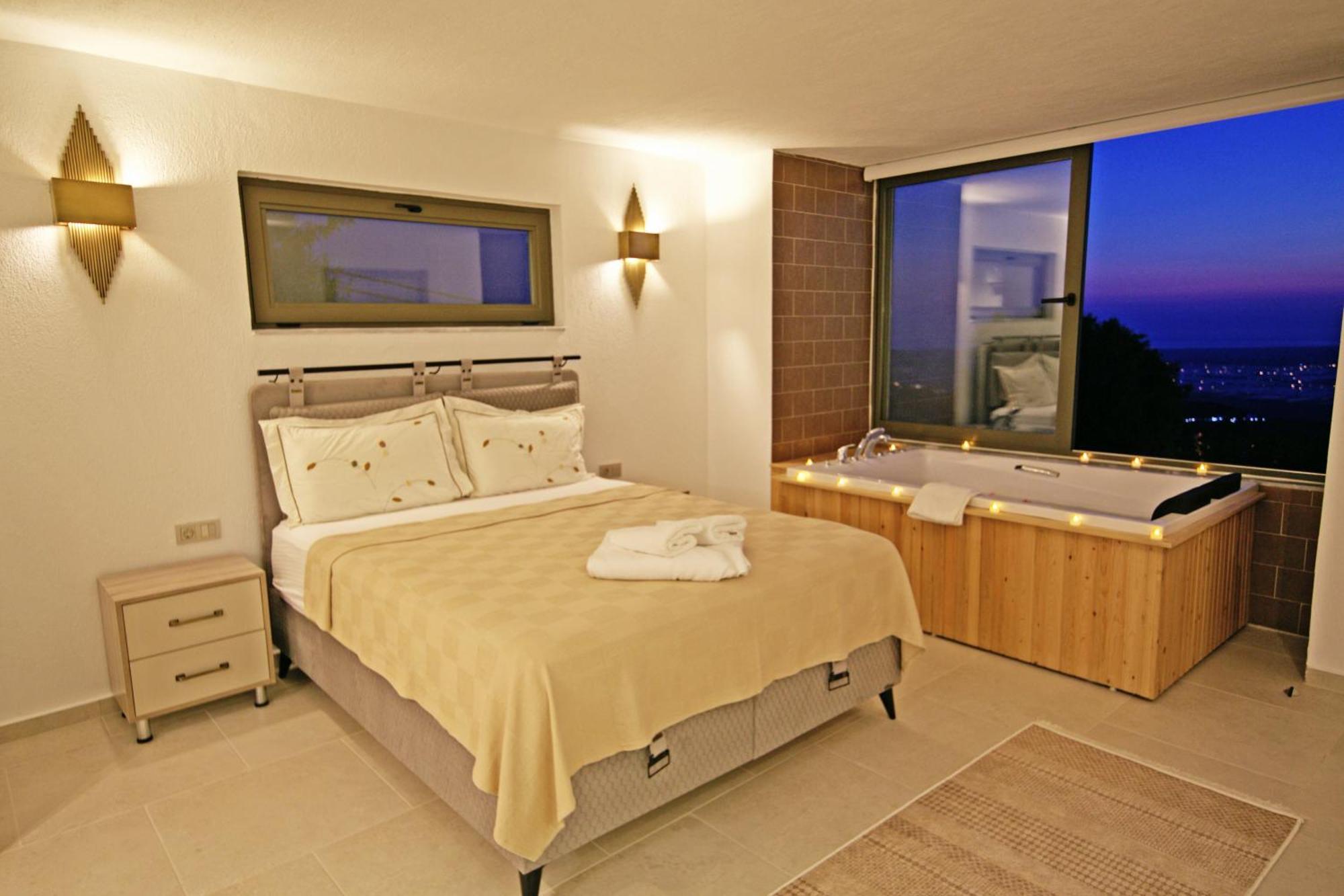 Villa With A Private Heated Pool, Jacuzzi, Overlooking Spectacular Views Of The Sea Kaş Exterior foto